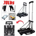 Folding Hand Truck Dolly Cart With Wheels Luggage Cart Trolley Moving 70 Lbs Us