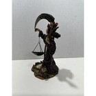 Summit Collection Grim Reaper Statue Scythe Scale Purple Robe Gothic Fantasy 9in