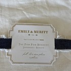 Pottery Barn Teen Emily   Meritt Pom Pom Bedskirt Bed Skirt Black Full 18 