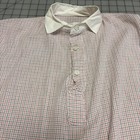 Repro Civil War  formal  Style Check Shirt With White Cuffs And Collars  Sz Lg