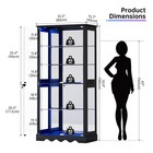 71  Tall Glass Display Cabinet With Rgb Lights  Curio Cabinets For Collectibles