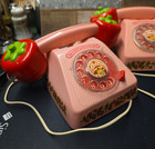 Strawberry Shortcake 1983 Pink Play Phones Battery Operated By Kenner Vintage
