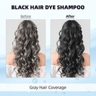 Black Hair Dye Shampoo 3 In 1 For Women men For Gray Coverage Instant Hair Color