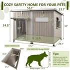 Petscosset 55 l Large Dog House For Outdoor With Adjustable Vent Window  Gray
