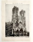 Rheims Cathedral Before Destruction By German Shelling Ww1 Print 1917 Smdwc5