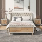 Full Queen Size Bedroom Sets Upholstered Platform Bed Frames Nightstands Bench