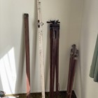 Antique Surveyor   s Tripod   Level Rods E h  Friedrichs Co New York Vintage Surve