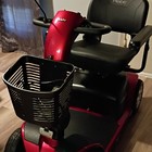 Pride 4-wheel Mobility Scooter Red black Swivel Seat Padded Armrest Basket