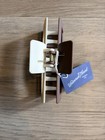 Universal Thread Rectangle Hair Claw Clip Brown white Plastic 5 In  With Teeth