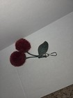 Key Chain Fuzzy Cherrys Keychain Bag Charm