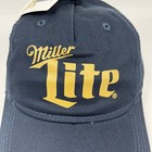 Miller Lite Hat Cap Black Baseball Strapback Beer Mens New