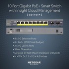 Netgear Gs110tp 10-port Gigabit Poe  Cloud Managed Switch W  2 Sfp  8x Poe  55w 