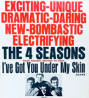 The 4 Four Seasons 1966 Poster Advert I  ve Got You Under My Skin Frankie Valli