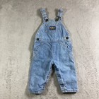 Vintage Oshkosh Bgosh Overalls Denim Baby 6 9 Months Blue Vestbak Usa Made