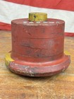 Vintage Foundry Wood Form W  Wonderful Colors  Red   Yellow 8 5 dia X 6 25 h