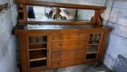 Antique Oak Craftsman Style Server Buffet   Sideboard