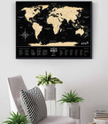 Scratch Off World Map Premium Edition  new With Tags  Flexible Plastic Not Paper