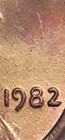 1982 Lincoln Cent Large Date Ddo Off Centered Strike Bu Red Error Coin