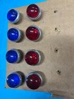 4  Red   4 Blue Jewels Reflectors For Bicycles License Plate Bolts Crafts Etc