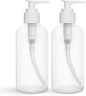 Plastic Bottles With Pump Dispenser  8 Oz Empty  Bpa Free Refillable Containe   