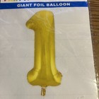 Giant Foil Balloon Gold Number 1 New Air Or Helium Fill 