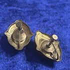 Vintage Shell Cameo Screw-backs Earrings Gold Tone Victorian