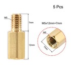 M5 X 12 Mm   7 Mm Male To Female Hex Brass Spacer Standoff 5pc