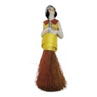 Half Doll Whisk Broom  Vtg Girl Figurine  Porcelain  Art Deco Flapper  Antique