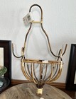 Rattan Wall Planter Basket Boho Wicker Hanging Decor Vintage New Old Stock