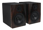 Pair Rockville Apm5d 5 25  250w Dark Wood Powered Studio Monitors isolation Pads