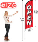 Open Feather Flag  Open Flag For Business With Pole And Ground Stake  Open Signs