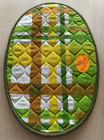 Vtg Textol Quiltees Place Mats Lot Of 4 Nwt Bright Plaid Reversible 70s Granny