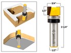 4 Bit 3 4  Diameter Flush Trim Router Bit Set - 1 2  Shank - Yonico 14426