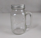 Vintage Ball Mason Canning Jar Clear Glass With Handles 4  Salt   Pepper Shakers