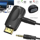 Hdmi To Vga Adapter Hdmi Female To Vga Male Converter With 3 5mm Audio Jack Cabl
