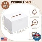 Fullhawl 48 Pack Ballot Raffle Box White Suggestions Donations 6 X 4 5 X 4 In