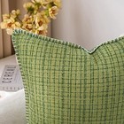  Thick Chenille Decorative Square Throw Pillow Covers 18x18 Pack Of 2 Soft 