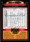 1996 Canadian Club Classic Autographed Card - Rollie Fingers   6   Athletics