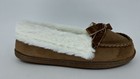 Small Womens Moccasin Slippers  Micro Suede  Cinnamon Color
