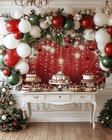 Red Ball Merry Christmas Holiday Party Photography Photo Booth Props 10x8 Ft