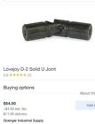 Lovejoy Universal U Joint No Bore Both Ends D2 No Key Way No Set Screw