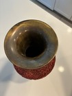 Antique Chinese Red Cinnabar Lacquer Carved Vase