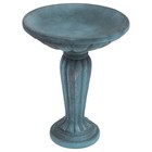 Grecian Concrete Bird Bath For Outside  20    H  Patina Green By Sunnydaze