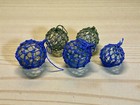 Set Of 5 Japanese Glass Fishing Floats Ukidama 2-3 In Vintage Maritime Decor