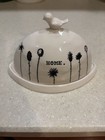 Vhtf Rare Vintage Rae Dunn Home Bird Chirp Covered Butter Cheese Dish M Stamp
