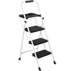 3 Step Ladder With Tool Tray Folding Step Stool With Wide Non-slip Pedal 330lbs