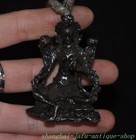 Tibetan Buddhism Bronze Green Tara Kwan-yin Goddess Buddha Statue Amulet Pendant