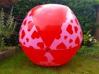 Huge Inflatable Valentine Beach Ball 4 3 Feet   hearts Red  pink  Big Inflatable