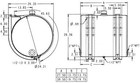 Aluminum Hydraulic Oil Tank Reservoir - 50 Gallon - Side Mount - Brackets Includ
