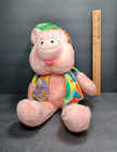 Vintage Pig Plush Stuffed Animal Hawaiian Hat Jacket Roni Toy Inc 1987 Korea